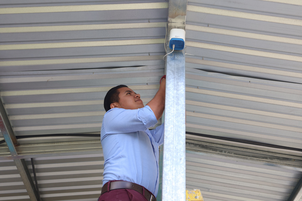 Air quality monitor installation